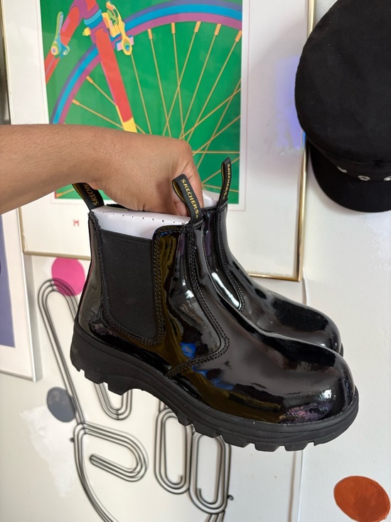 Skechers Shoes - Skechers Black Patent Chelsea Boots